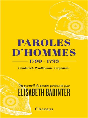 cover image of Paroles d'hommes